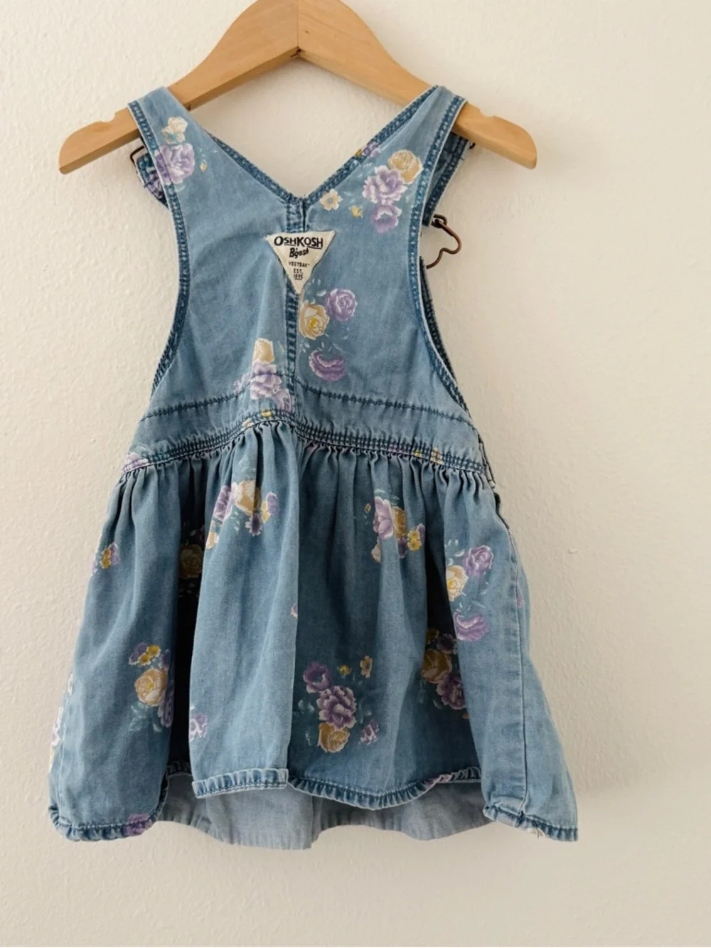OshKosh B’Gosh Denim Floral Overalls